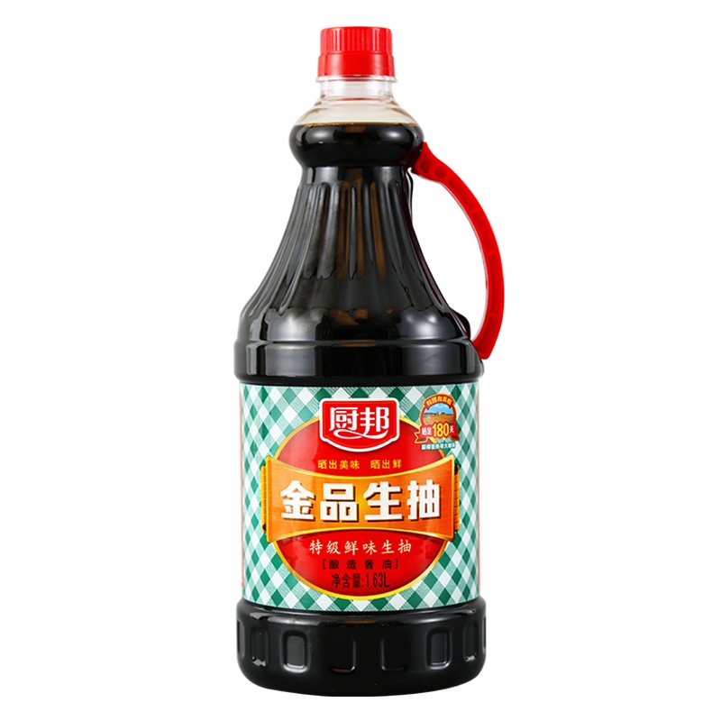 厨邦金品生抽1.63L 特级黄豆酿造酱油烹调炒菜蒸鱼调味品凉拌调料