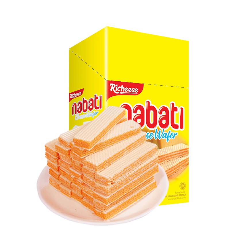 印尼进口Richeese丽芝士nabati威化饼干芝士休闲零食200g*4盒