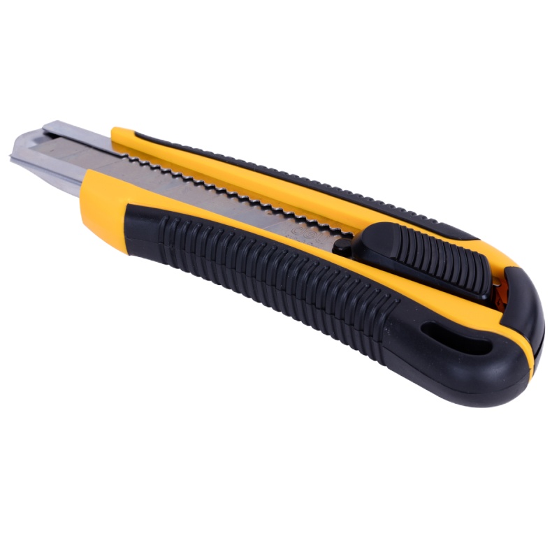 得力(deli) 2064大号美工刀自动锁定裁纸刀锋利壁纸刀工具刀全包胶美工刀H
