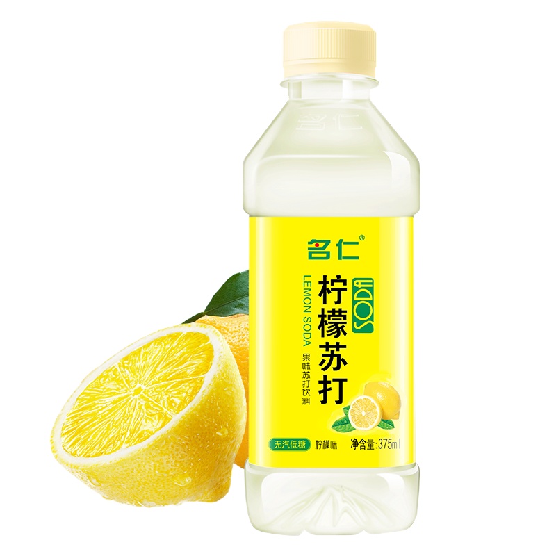 名仁 柠檬苏打水饮料 375ml*24瓶 整箱装