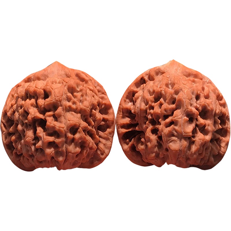 [中华特色]河北供销馆 爱尚麻核桃 原色文玩核桃 品种随机 四座楼苹果园麒麟纹文玩手把件 河北保定特产 华北