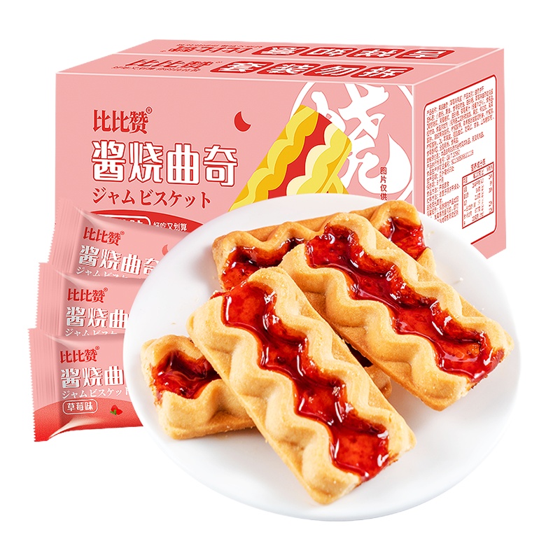 比比赞酱烧曲奇整箱饼干小包装香浓曲奇饼干网红休闲零食品小吃