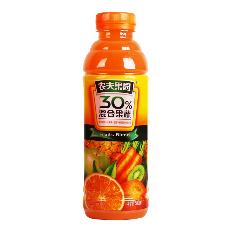 农夫山泉农夫果园500ml*15瓶/箱胡萝卜橙味混合果蔬汁