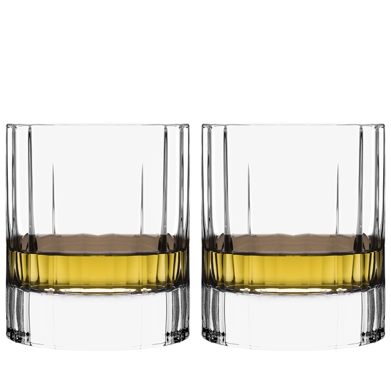 Circle Joy圆乐 无铅水晶威士忌酒杯 水晶玻璃杯 洋酒杯 2支/盒