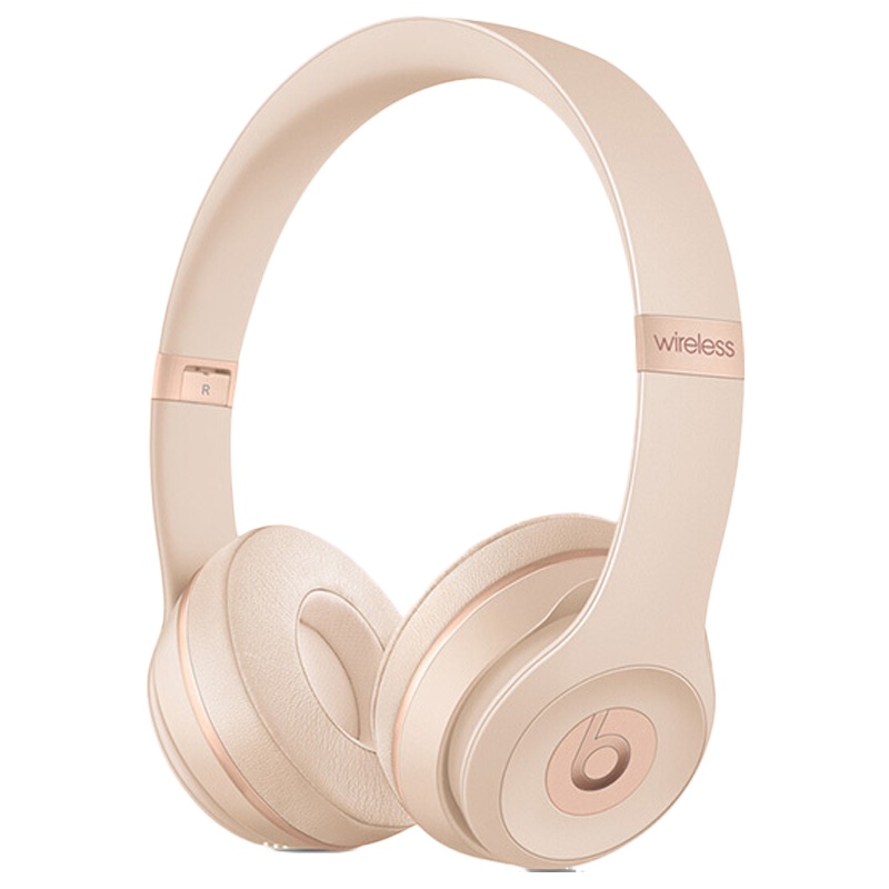 [清晰平衡音效]Beats solo3 wireless头戴式无线蓝牙耳机 丝缎金