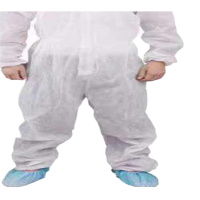 护善一次性连体带帽一次性无尘净化工作服 均码 白色