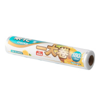 茶花pe保鲜膜食品专用厨房家用经济装大卷耐高温点断式微波炉大号[加大号 30cm*180m]