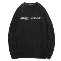 千纸鹤男装上衣2020春季新款潮流帅气字母印花圆领卫衣男15227