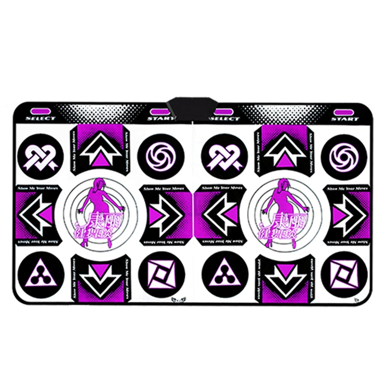 跳舞毯双人电脑电视接口无线跑步跳舞机家用体感游戏手舞足蹈 [无线双人]高贵紫加厚30mm+下载歌曲+体感手柄