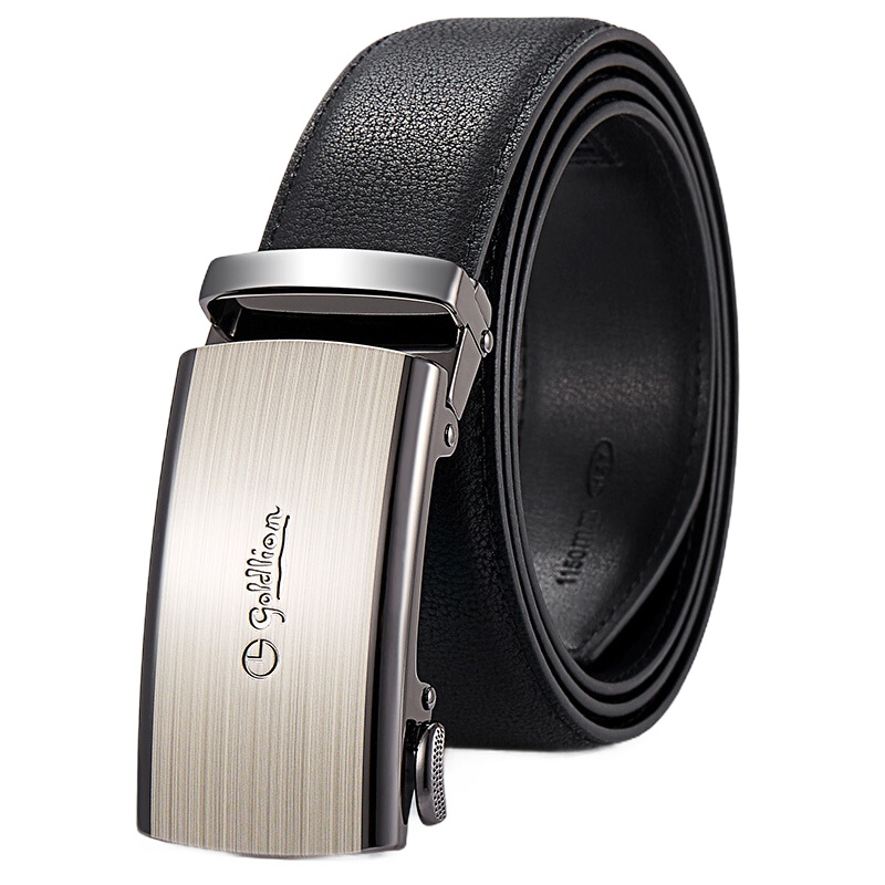金利来（Goldlion)男士皮带 简约牛皮腰带 时尚休闲男款自动扣裤带
