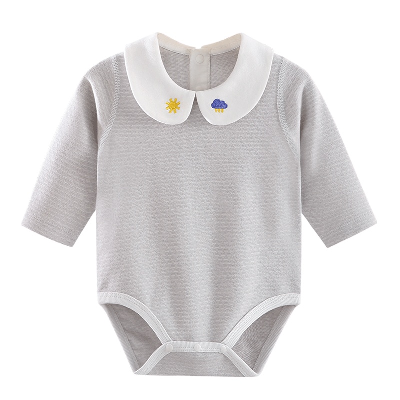 Aengbay婴儿长袖三角包屁衣一岁左右小宝宝爬行服秋季哈衣爬服