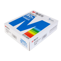 晨光 APYY4C28B 蓝晨光打印纸(撕边)241-2(彩)1/2 单盒装 2联，二等份