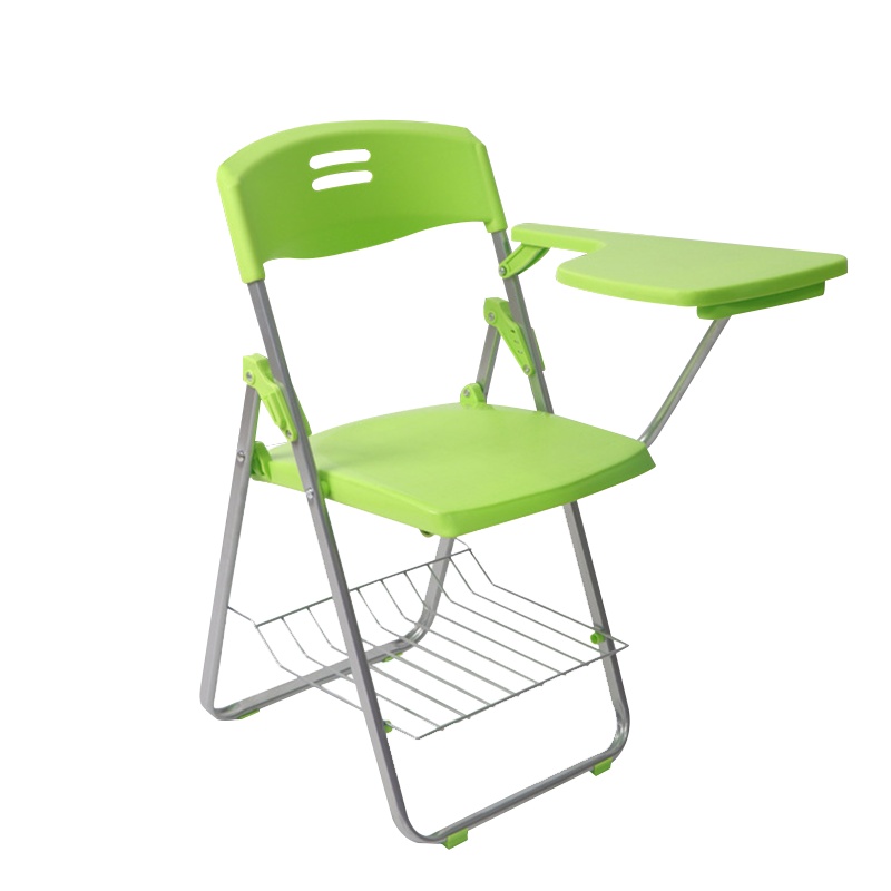 梦商 会场椅 培训椅 带写字板会议塑料折叠椅 便携一体桌椅 办公塑钢椅子