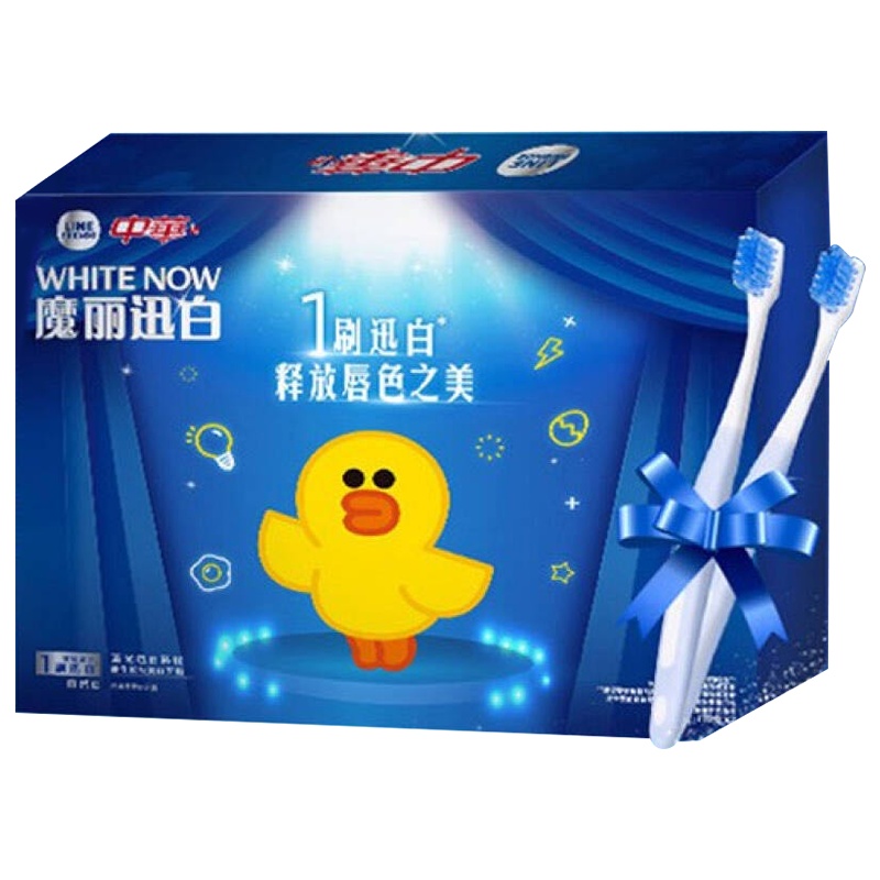 中华 (Zhong Hua) 魔丽迅白牙膏酷爽薄荷味170g*2+牙刷*2[联合利华](新旧包装随机发货)