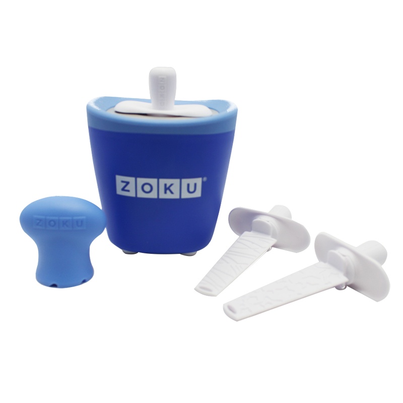 美国zoku冰棒雪糕模具机单只装冰棍家用自制冰盒冰块冰糕冰淇淋棒冰DIY工具(蓝色)