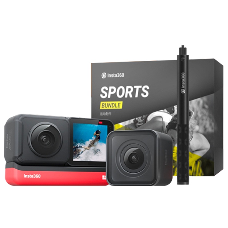 Insta360 ONER 双镜头 滑雪套装礼盒（主机 120自拍杆 滑雪配件 ）运动相机全景相机运动摄像机