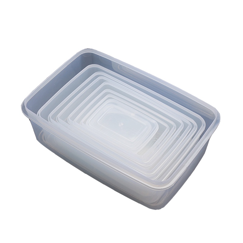 收米(ShouMi)保 鲜 盒(透明塑料盒子 长方形密封盒带盖大号)