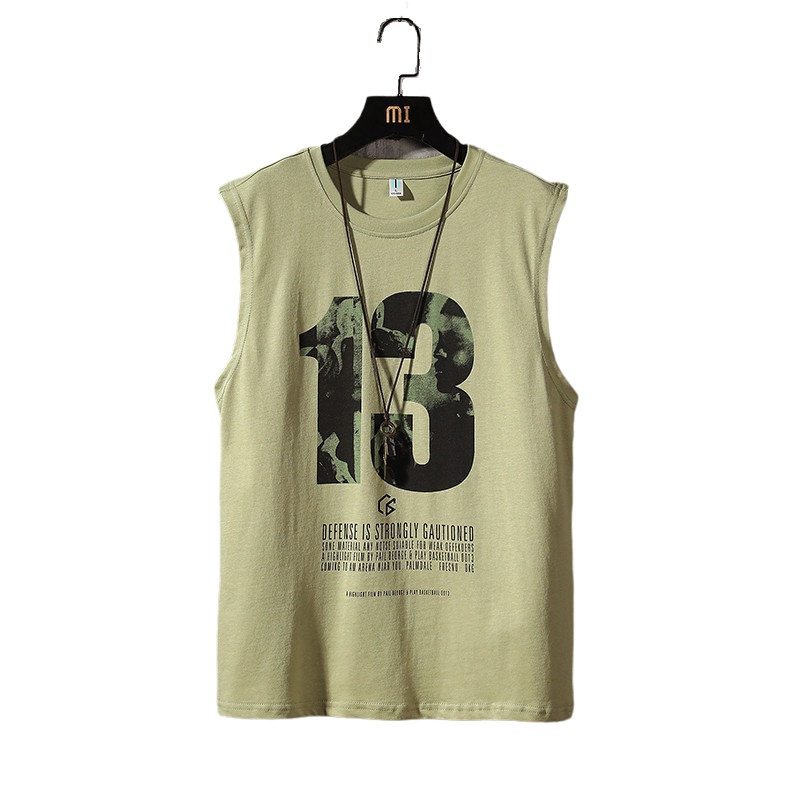 韩版潮流无袖T恤男百搭休闲夏季2020新款帅气背心男宽松汗衫衣服
