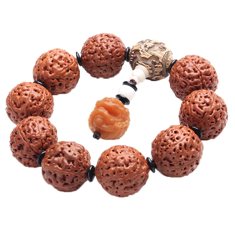 月印百川 金刚菩提手串男女款七瓣金刚风化菩提根貔貅手链