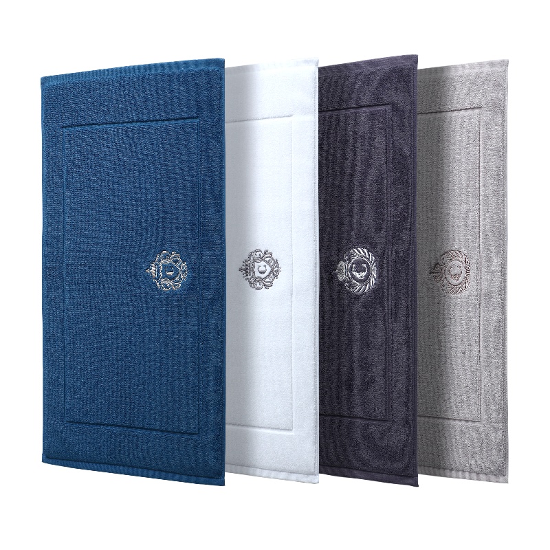 康尔馨五星级酒店浴室地巾白色卫生间进门口全棉吸水地垫进门家用(奥斯汀地巾)