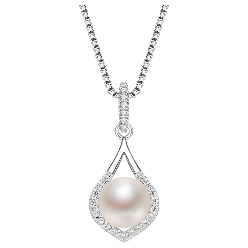 京润珍珠 玫瑰之眼 秘密花园系列银S925淡水珍珠吊坠珠宝宠自己送妈妈