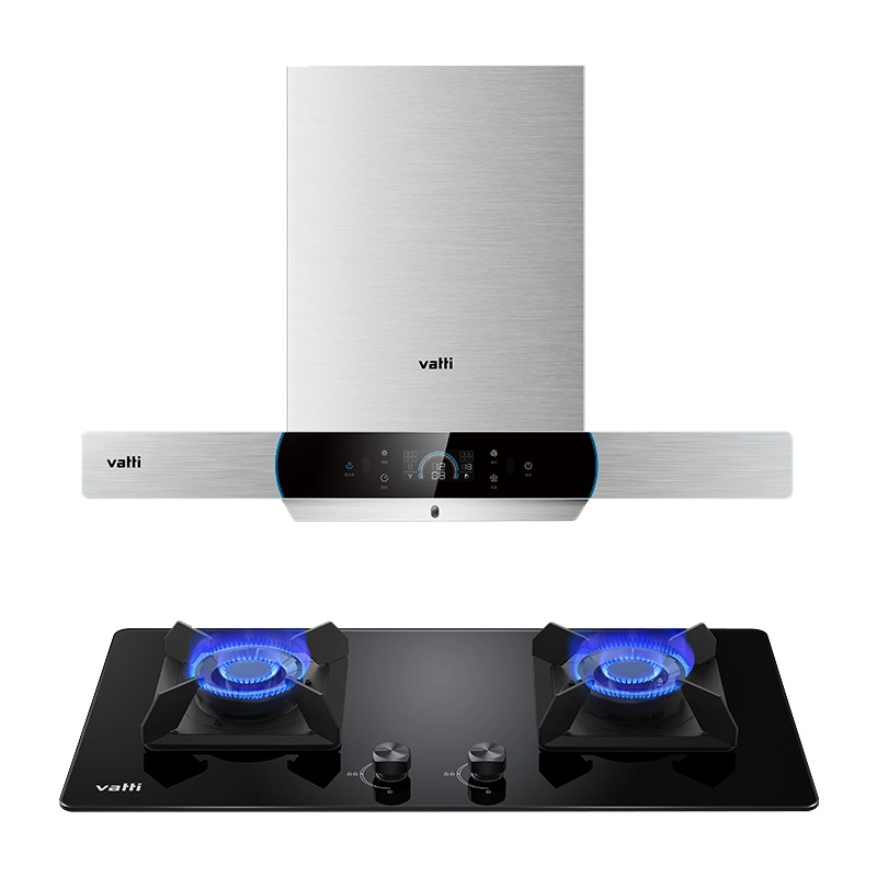 华帝(vatti)i11124+i10052B 烟灶套装21立方欧式烟灶套餐蒸水洗油烟机燃气灶具4.5大火力灶(天然气）