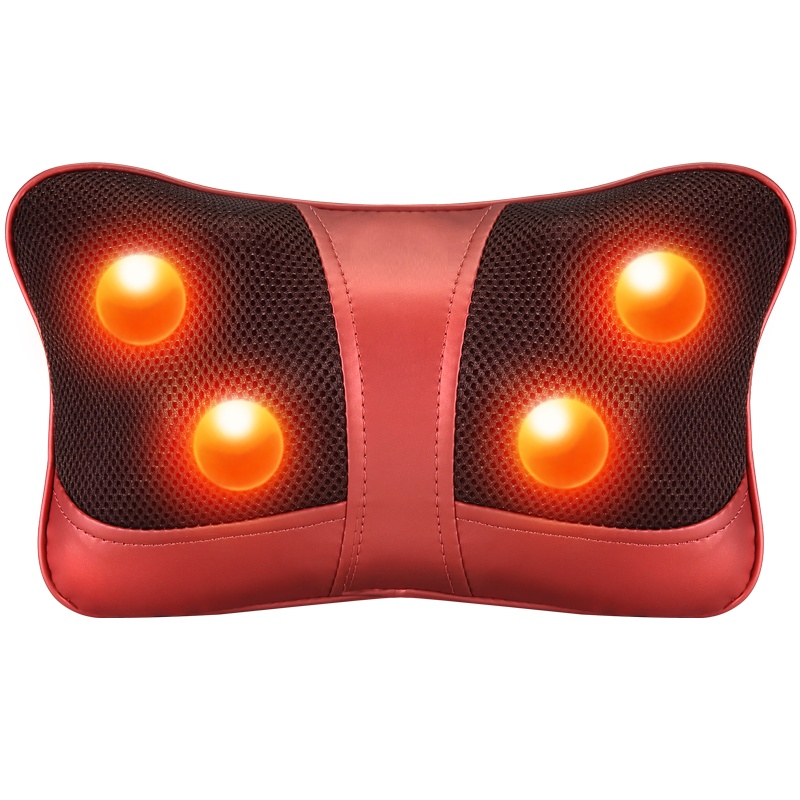 安尚按摩枕电动脊椎护颈椎红光加热肩颈腰部颈椎车载富贵包按摩枕头家车两用按摩靠垫正反揉捏按摩器电动仪脖子热敷枕头神器护颈枕