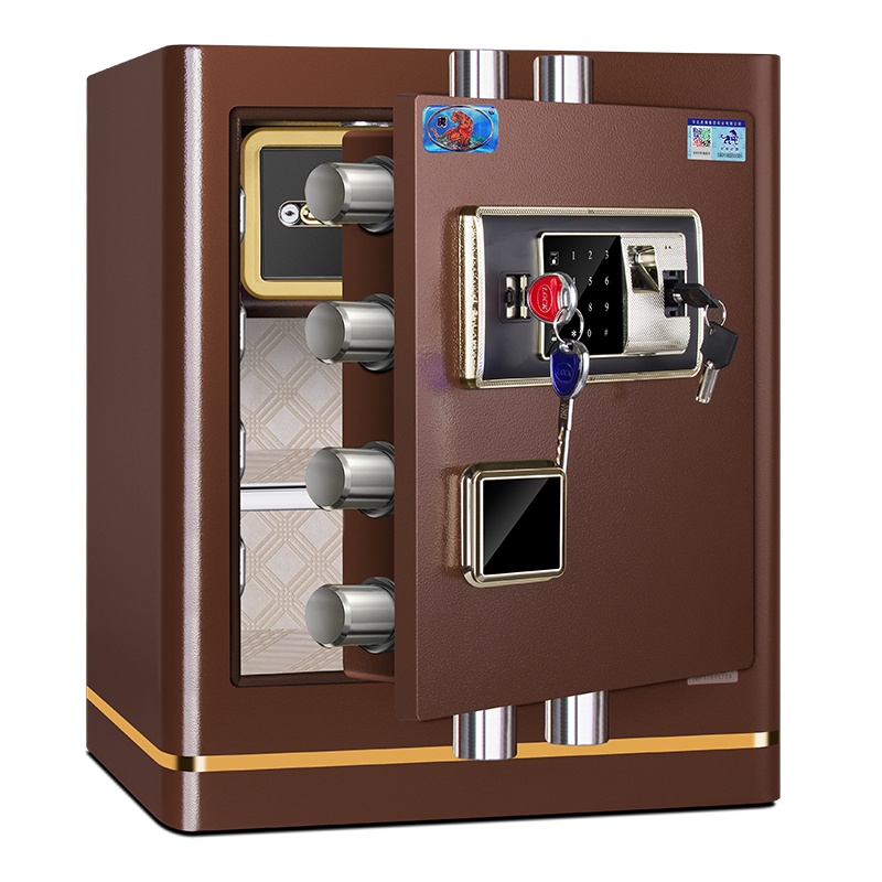 虎牌保险箱家用保险柜办公 45厘米高双保险全钢保管柜BGDB-I-45ZW指纹保管箱新品