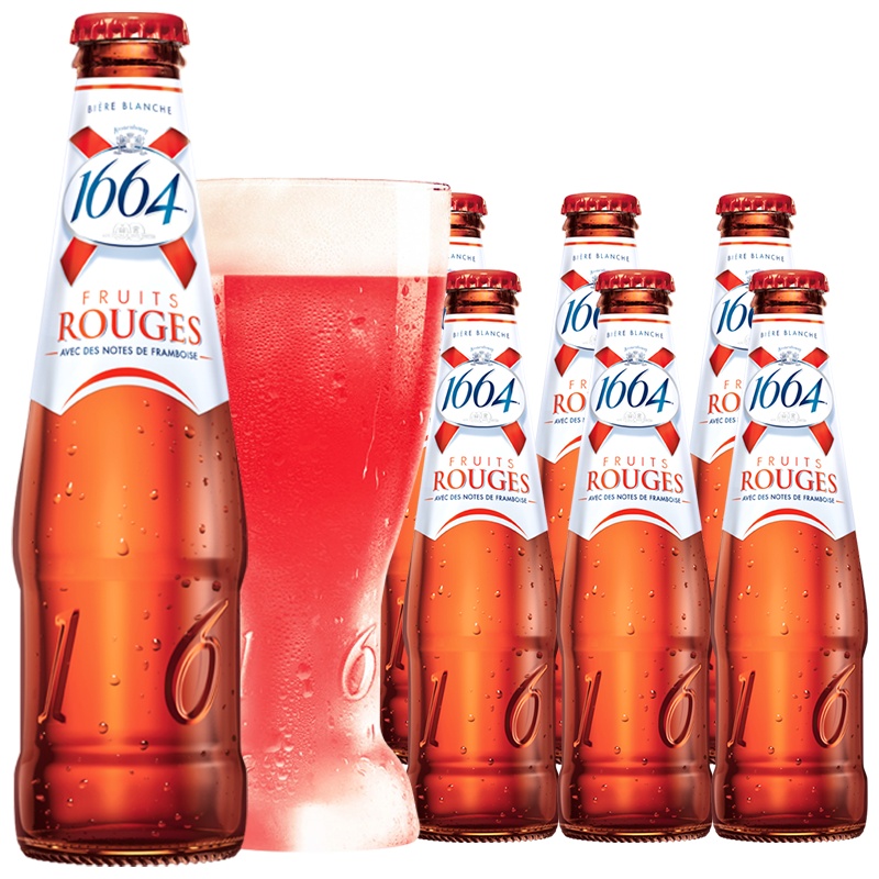 法国原装进口克伦堡1664红果树莓250ml*6瓶装(八月底到期)