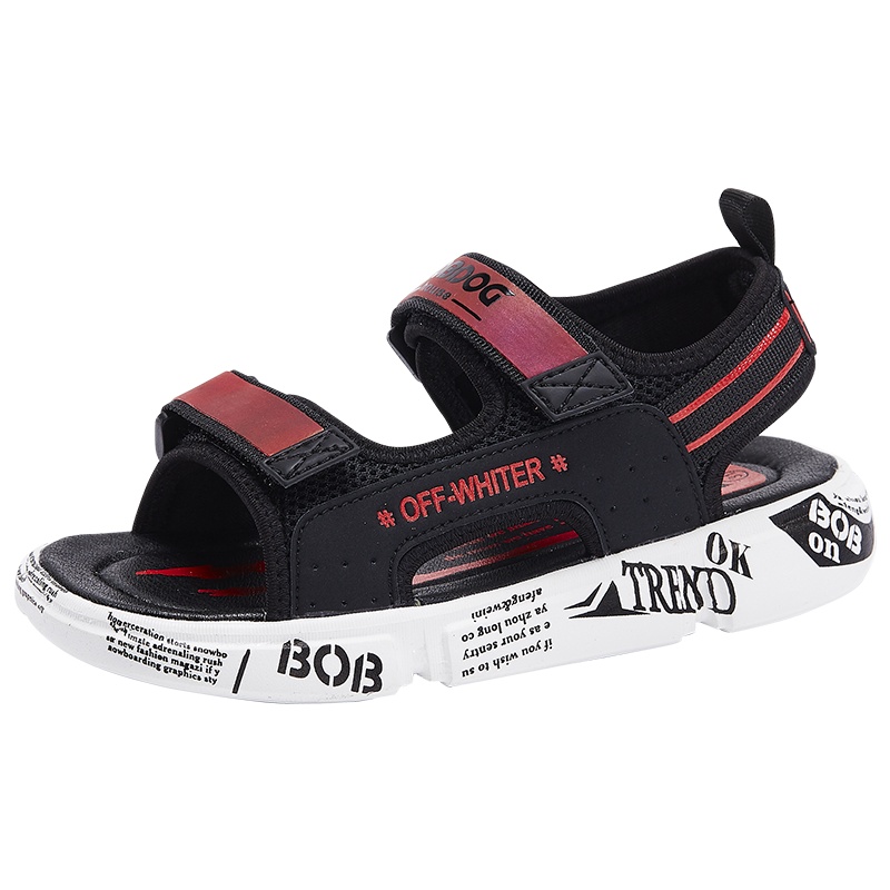 BOBDOG HOUSE巴布豆儿童凉鞋2019夏季男童时尚女童小学生软底沙滩鞋T9231