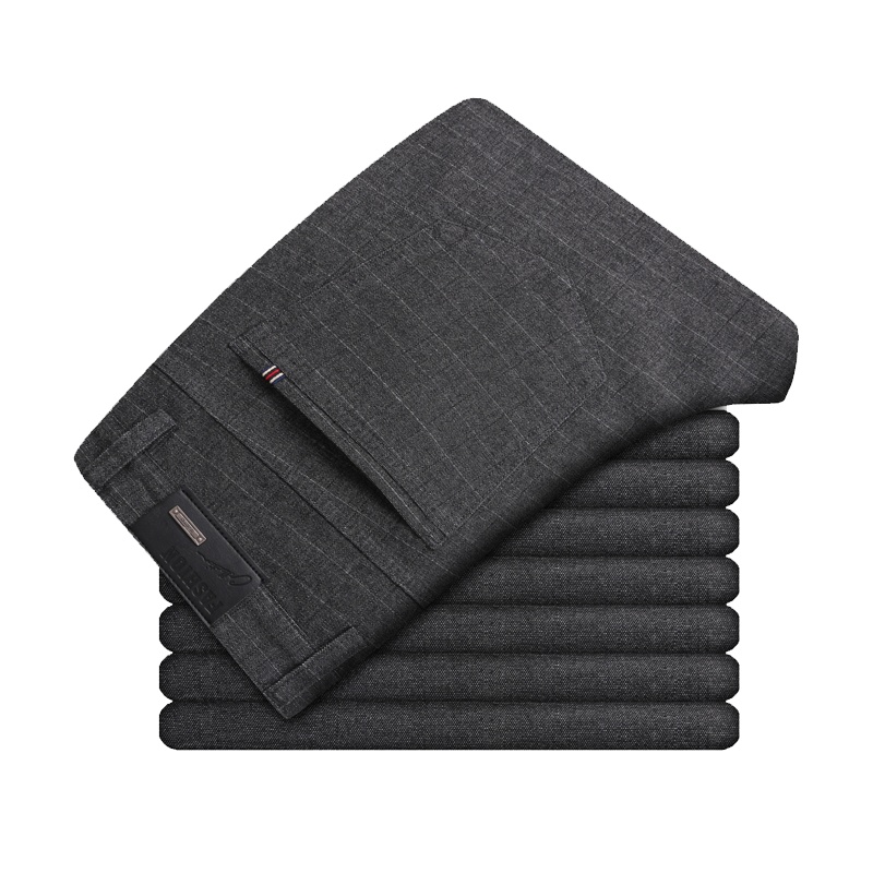 金盾(KIN DON)2021年夏季新款冰丝薄款休闲裤男装商务直筒男士休闲裤宽松舒适中腰弹力休闲裤 男长裤子大码爸爸装