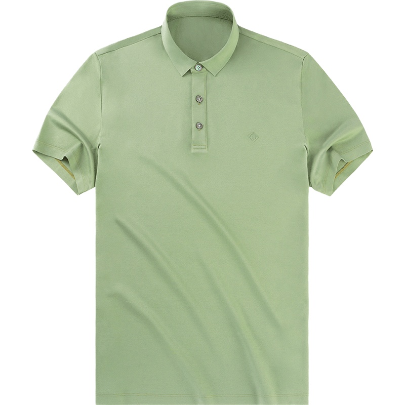 布先生新款翻领轻商务男短袖T恤 简约夏季中年男士AF10909