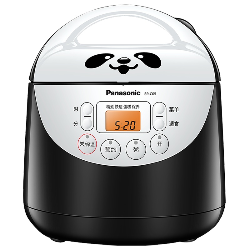 Panasonic/松下SR-C05迷你电饭煲1.5L多功能1-3人智能家用熊猫煲