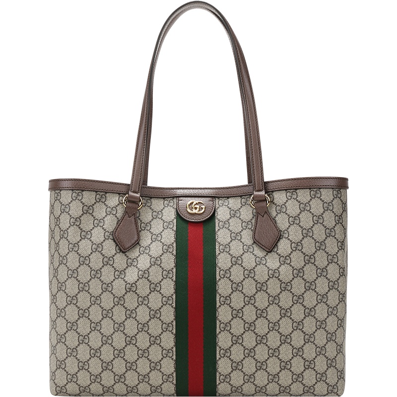 古驰 GUCCI 女士Ophidia系列帆布手提单肩包托特包中号 631685 96IWB