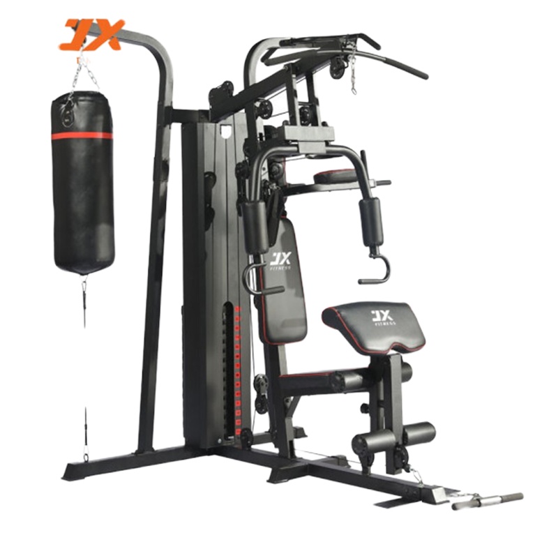 军霞JX1400 3人综合训练器多功能健身器材 三人站大型力量健身运动组合套装器械1700*1900*2200MM