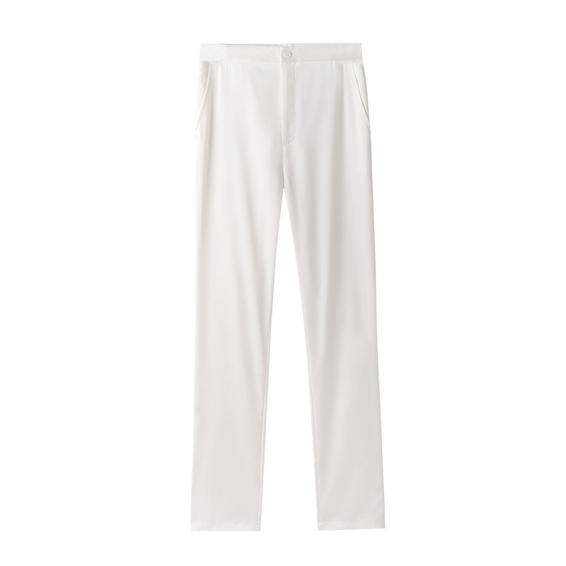 晚白2019秋季新品时尚通勤百搭纯色高腰简约西装裤长裤休闲裤女