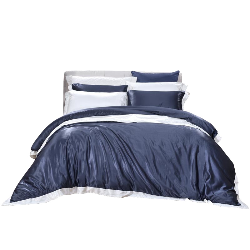 富安娜(FUANNA)家纺 丝绵四件套1.8m床全棉床品套件床上用品床单被套 海边的星空