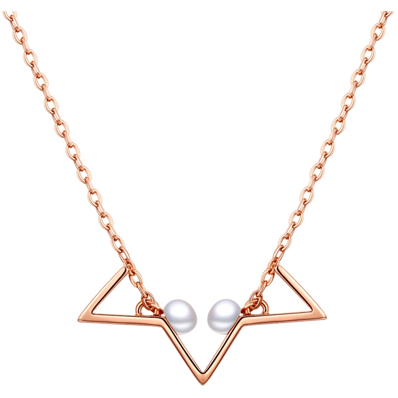 佰色传情(BRIR)s925纯银淡水珍珠项链锁骨链网红女韩版创意潮人颈链