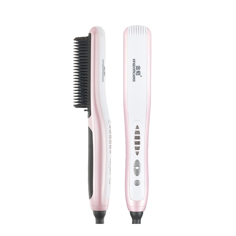 金稻(kingdom)直发梳 KD388A 直卷两用美发器 陶瓷加热不伤发 卷发棒夹板内扣 负离子护发 直发器
