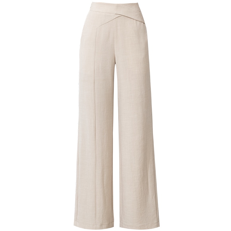 蓝旗阔腿裤女夏季薄款2021新款高腰垂感显瘦宽松休闲直筒长裤