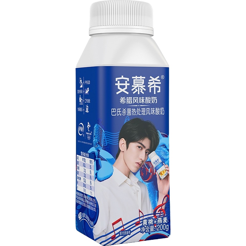 伊利安慕希酸奶(黄桃+燕麦)礼盒装200g*10(箱)