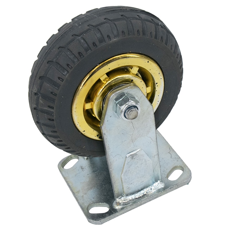 冰禹 SNyl-603 4/5/6/8寸转向高弹力静音脚轮 重型工业轮橡胶轮 重型手推车平板车脚轮 重型 5寸定向轮