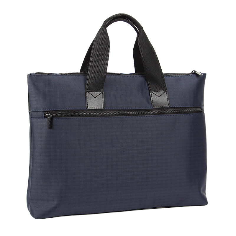 康百 A4文件袋拉链手提包公文包大容量文件包档案袋男女会议袋定制 深蓝色F6963 390*300*70mm