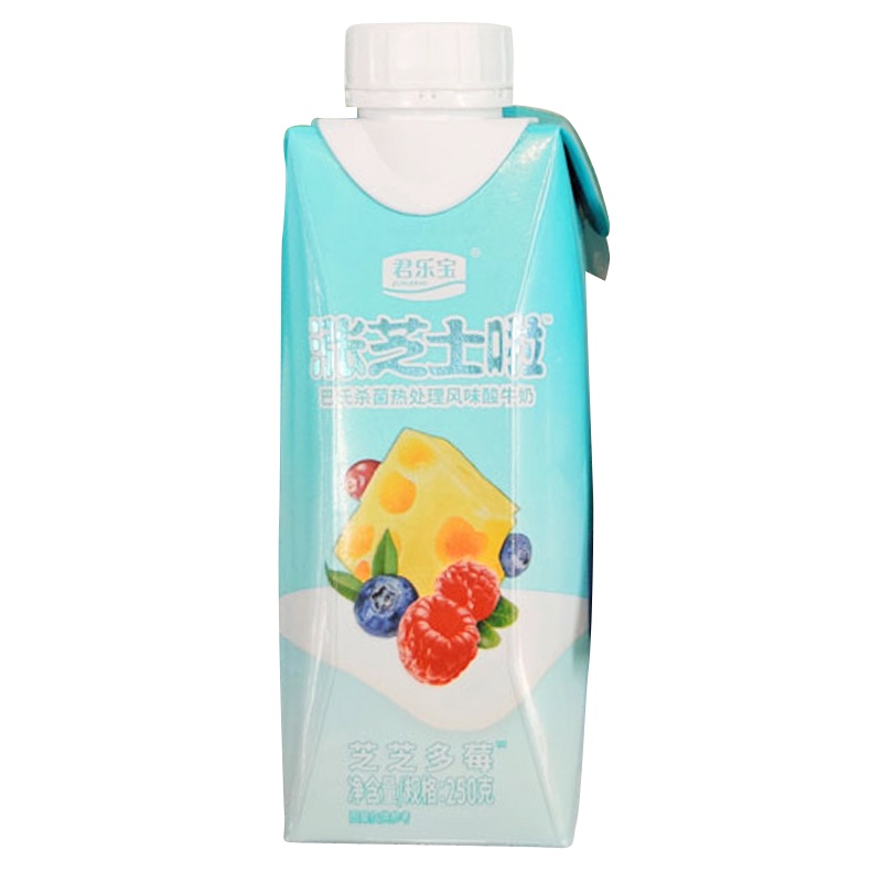 君乐宝 涨芝士啦 芝芝多莓口味风味常温酸奶酸牛奶250g*10盒礼盒装