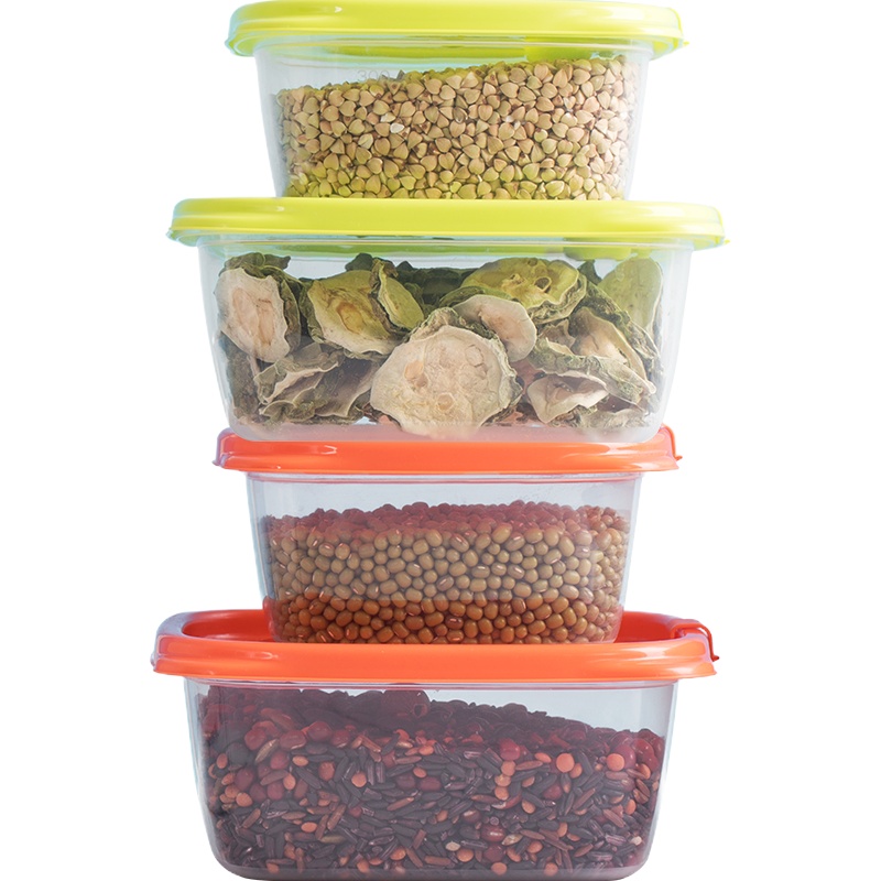 茶花冰箱收纳盒冷冻专用盒子塑料厨房密封水果食品级大储物保鲜盒