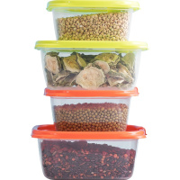 茶花冰箱收纳盒冷冻专用盒子塑料厨房密封水果食品级大储物保鲜盒