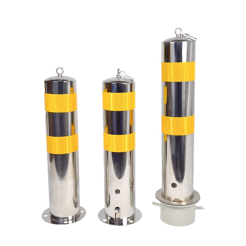 齐鲁安然 配螺丝 不锈钢挡车柱 普通型/分离式/地埋式分道路桩 防撞柱 隔离警示杠停车位普通式