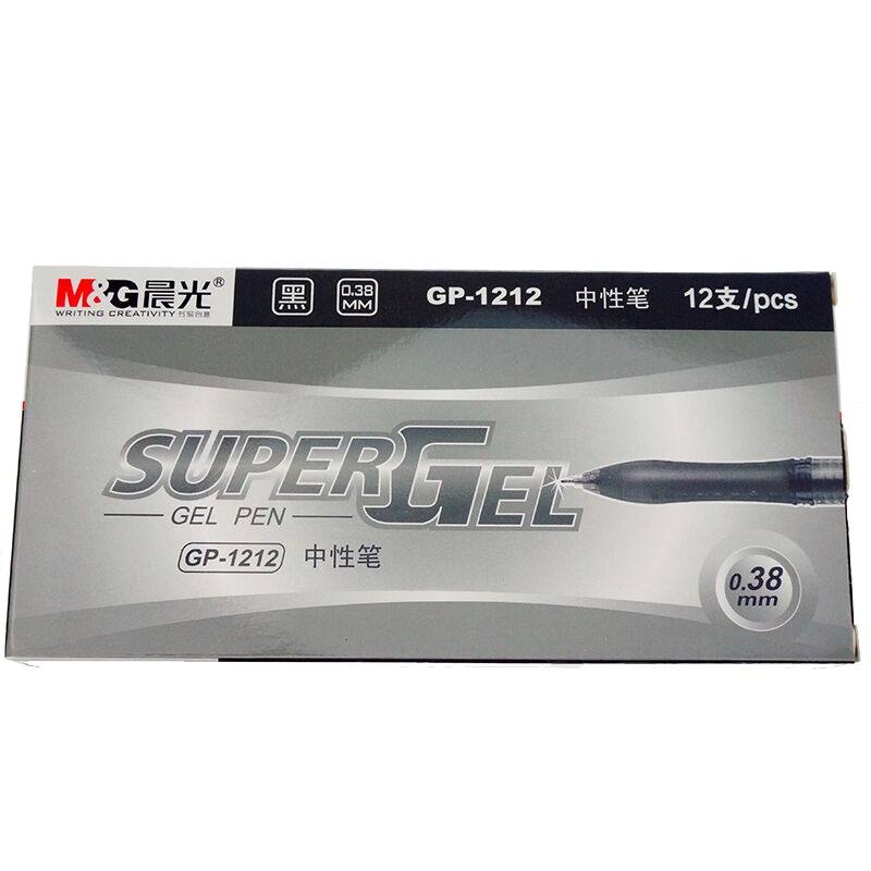 晨光中性笔灵智GP1212 黑/红/蓝 0.38mm 12支装/盒