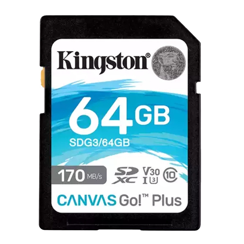 金士顿(Kingston)SD卡 64GB U3 V30 读170MB/s写70MB/s支持4K录制相机存储卡内存卡