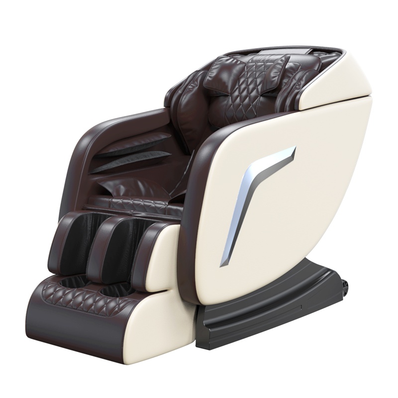 AUX/奥克斯豪华按摩椅M2家用全身全自动太空悬浮舱深V零重力小型多功能老人电动沙发颈椎肩腰背部智能揉捏器 高配白棕色